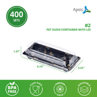 Clear PET Sushi Container 8.7