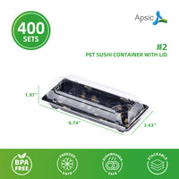 APSIC #2 Pet Sushi Container With Lid 8.7
