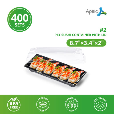 Clear PET Sushi Container 8.7