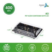 Clear PET Sushi Container 6.5
