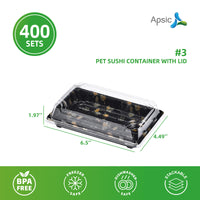 APSIC #3 Pet Sushi Container With Lid 6.5