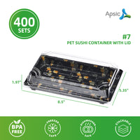 APSIC #7 Pet Sushi Container With Lid 8.5