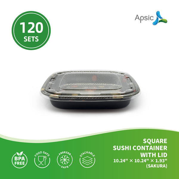 APSIC Square Sushi Container With Lid 10.24