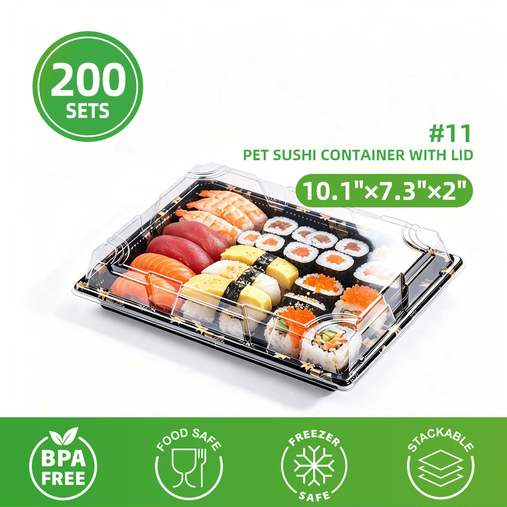 Clear PET Sushi Container 10.1