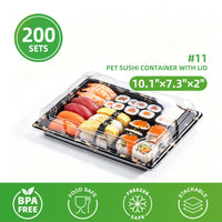 Clear PET Sushi Container 10.1