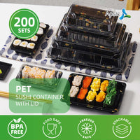 Clear PET Sushi Container 10.1
