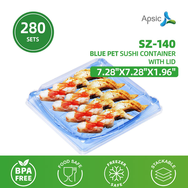 Blue PET Sushi Container 7.28