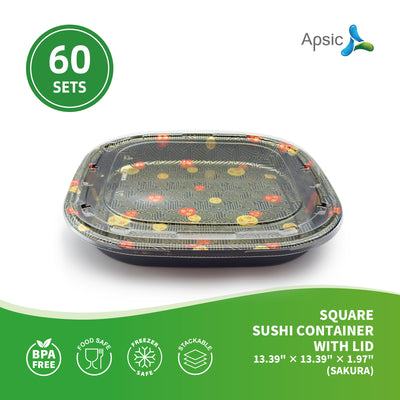 PET Square Sushi Container 13.39