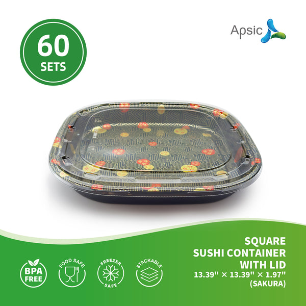 APSIC Square Sushi Container With Lid 13.39