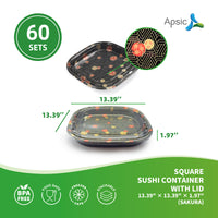 APSIC Square Sushi Container With Lid 13.39