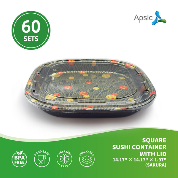 APSIC Square Sushi Container With Lid 14.17
