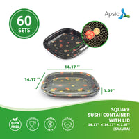 APSIC Square Sushi Container With Lid 14.17