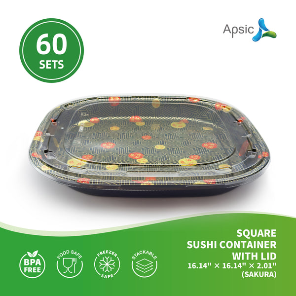 APSIC Square Sushi Container With Lid 16.14