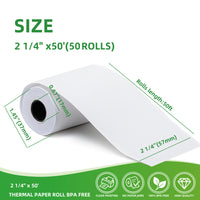 APSIC Thermal Paper Roll, 2¼