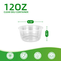 APSIC 12oz Clear PP Deli Container, 500/Case