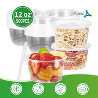 APSIC 12oz Clear PP Deli Container, 500/Case