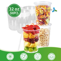 APSIC 32oz Clear PP Deli Container, 500/Case