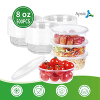APSIC 8oz Clear PP Deli Container, 500/Case