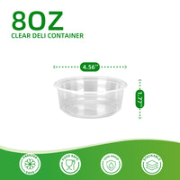 APSIC 8oz Clear PP Deli Container, 500/Case