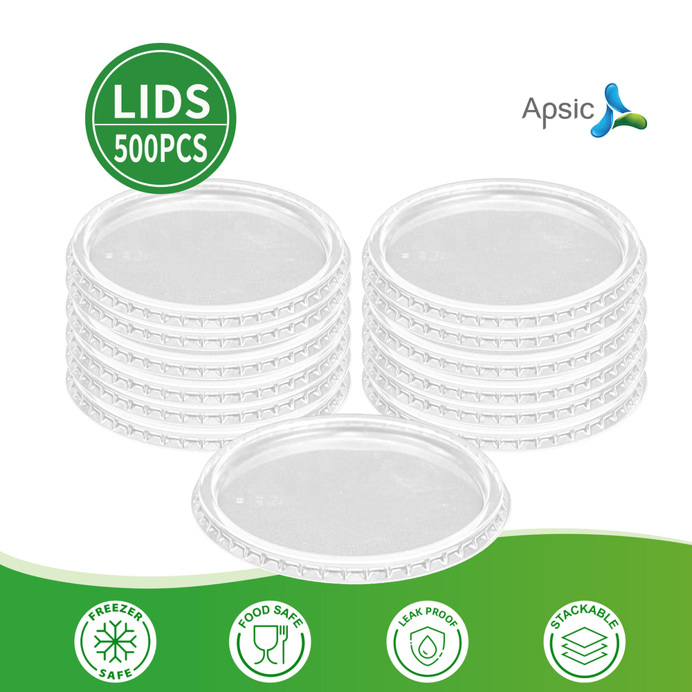 APSIC Clear Lid for 8-32oz Deli Container, 500/Case