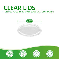 APSIC Clear Lid for 8-32oz Deli Container, 500/Case