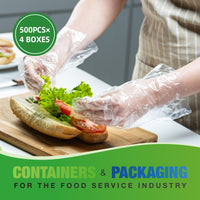 APSIC Disposable Food Service HDPE Gloves - One Size - 2000/Case
