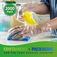 APSIC Disposable Food Service HDPE Gloves - One Size - 2000/Case