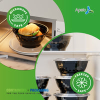 APSIC 42 Oz Plastic Food Container With Lid(Bowl)