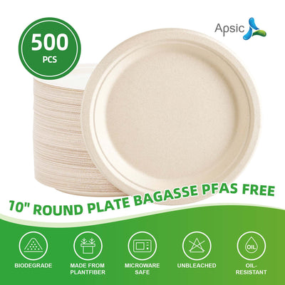 Bagasse Round Dinner Plate 10