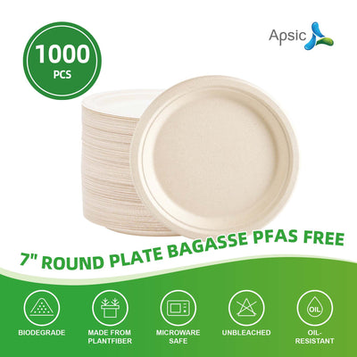 Bagasse Round Dinner Plate 7