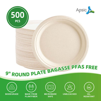 Bagasse Round Dinner Plate 9