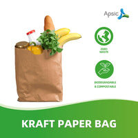 APSIC 10 lb. Natural Kraft Paper Bag - 1000/Bundle